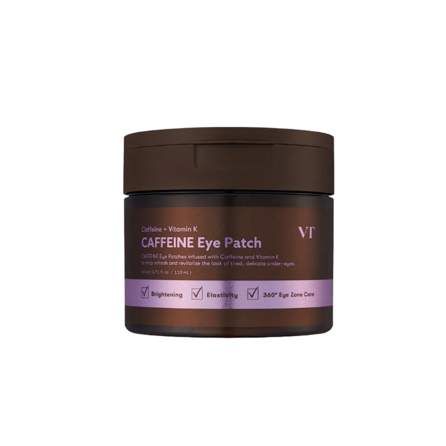 VT Caffeine Eye Patch is a refreshing gel eye patch designed to hydrate, brighten, and revive tired-looking eyes. Infused with Caffeine and Vitamin K, it helps refresh the delicate under-eye area and improve the look of puffiness. Glutathione and Niacinamide help boost radiance and support a brighter-looking complexion, while 4 Types of Peptides and 6X Collagen help strengthen, hydrate, and smooth the skin. The lightweight, seamless gel sheet fits comfortably around the eye area, helping deliver a lifting e
